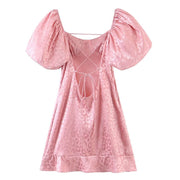 PINK FELINE - pink leopard print mini dress Jayli's Runway