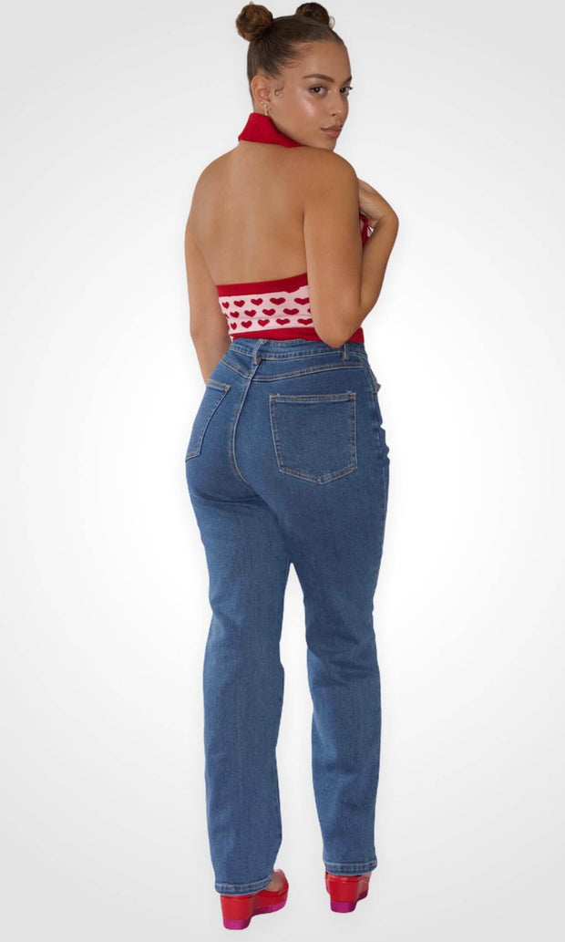 MOMMA'S JEANS - Medium wash mom jeans Jayli's Runway 