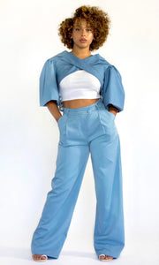 WORK MY WAY - Asymmetric waist slacks Jayli's Runway 