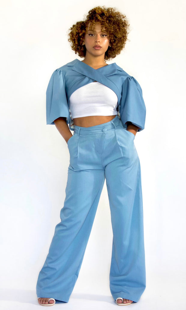 WORK MY WAY - Asymmetric waist slacks Jayli's Runway 