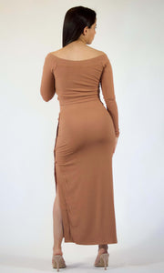 MEET ME IN THE MIDI - Tan 2 piece skirt set Jayli's Runway