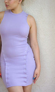 FEELING MYSELF - Lilac detachable sleeves mini dress Jayli's Runway