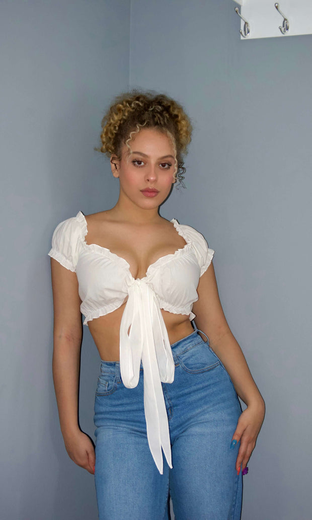SUNSHINE ON MY MIND - Wrap crop top Jayli's Runway