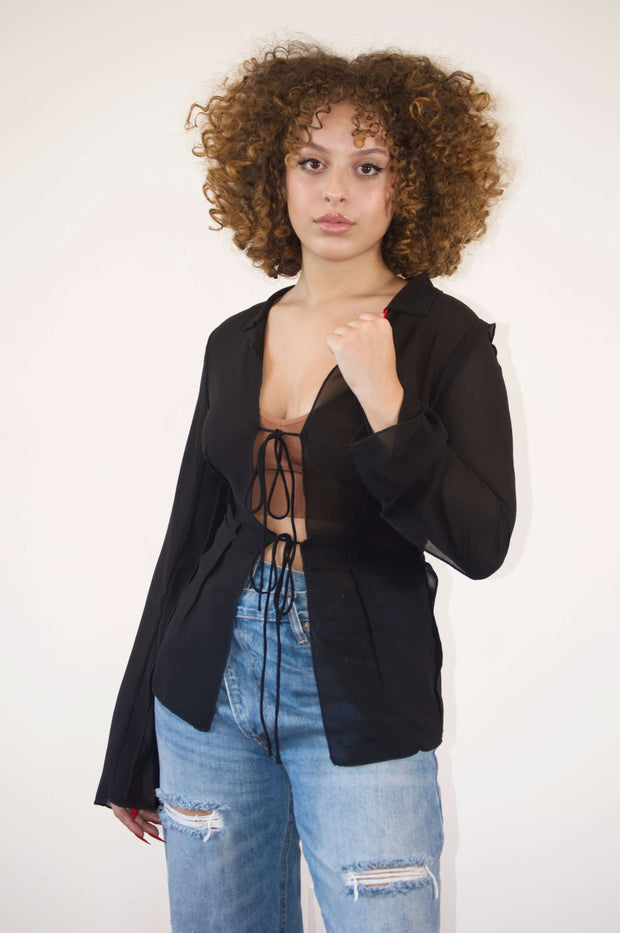 EVERY MOMENT - Front open sheer top Jayli's Runway