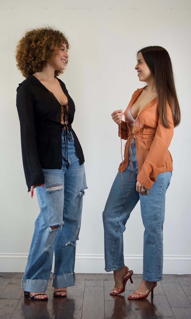 EVERY MOMENT - Front open sheer top Jayli's Runway
