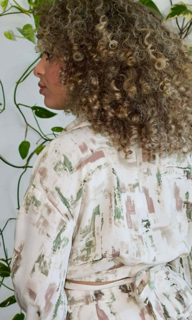 TABLE FOR TWO - Faux wrap blouse Jayli's Runway