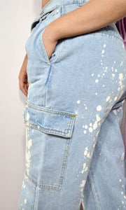 ALL TIED UP - Multi way bleached jeans Jayli's Runway