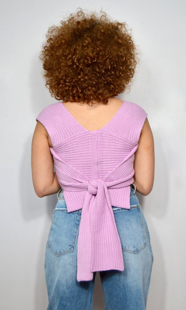 UNRAVEL - Lilac multi-ways wrap top Jayli's Runway