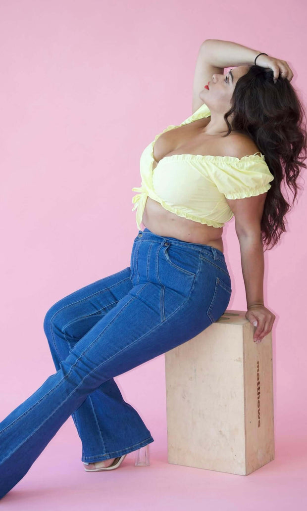 SUNSHINE ON MY MIND - Wrap crop top Jayli's Runway