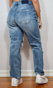 LAST PROJECT HEAVY DESTROYED MOM JEANS by INSANE GENE INSANE GENE