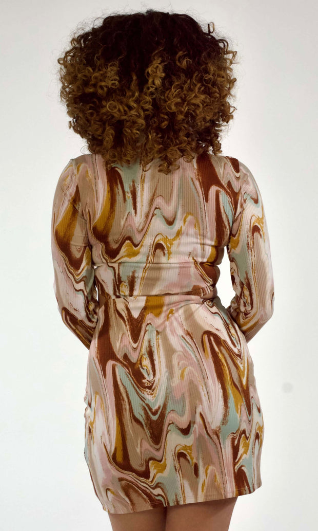 MILKYWAY - Multicolor cut-out retro mini dress Jayli's Runway