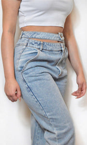 DOUBLE UP - Double waist cutout jeans Jayli's Runway 