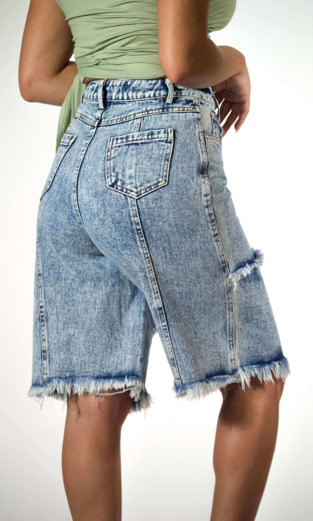 DENIM DAZE - Long jean shorts Jayli's Runway