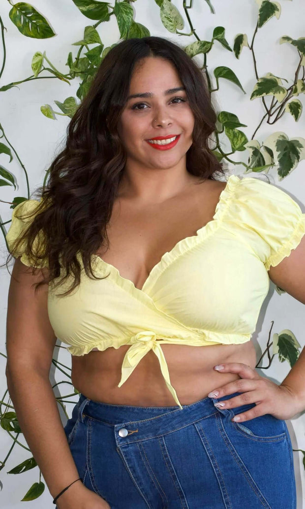 SUNSHINE ON MY MIND - Wrap crop top Jayli's Runway