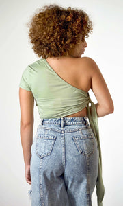 MINTYYY - Mint cropped one shoulder top Jayli's Runway