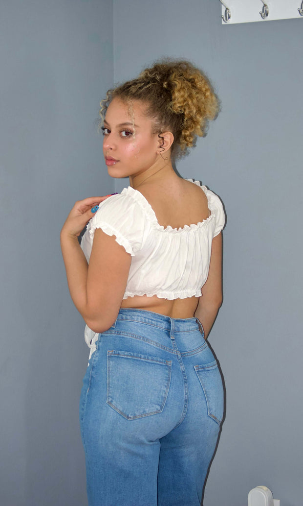 SUNSHINE ON MY MIND - Wrap crop top Jayli's Runway